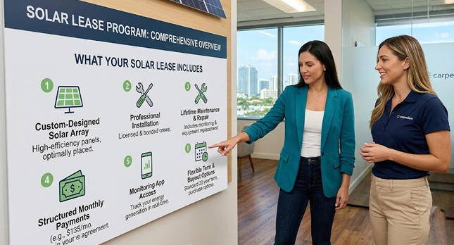 What a solar lease program may include